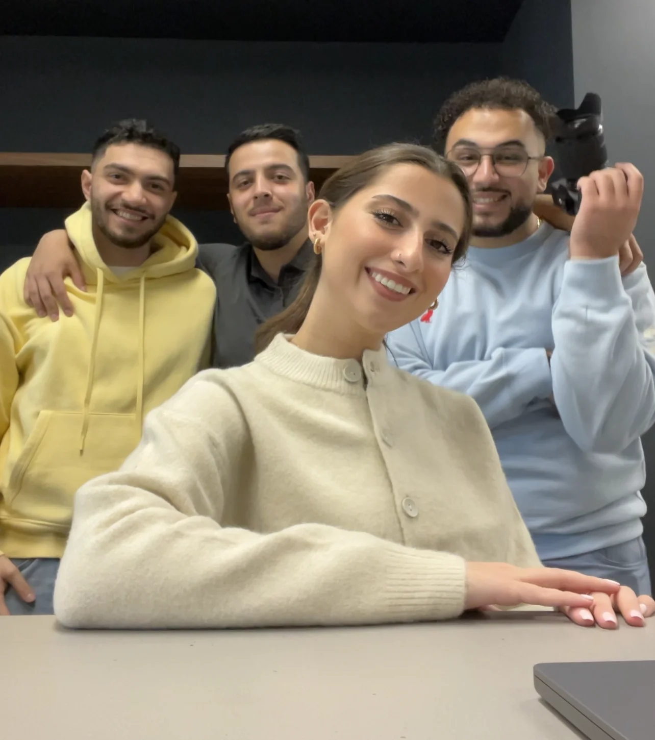 Four members of the early WebRise team together